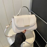 Women's Pu Leather Solid Color Elegant Classic Style Square Flip Cover Shoulder Bag Handbag Crossbody Bag main image 6