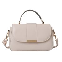Women's Pu Leather Solid Color Elegant Classic Style Square Flip Cover Shoulder Bag Handbag Crossbody Bag sku image 2