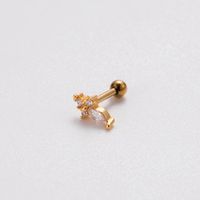 1 Piece Ear Cartilage Rings & Studs IG Style Korean Style Heart Shape Copper Plating Inlay Zircon main image 5