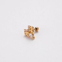 1 Piece Ear Cartilage Rings & Studs IG Style Korean Style Heart Shape Copper Plating Inlay Zircon main image 6