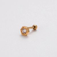 1 Piece Ear Cartilage Rings & Studs Simple Style Korean Style Dragonfly Butterfly Copper Plating Inlay Zircon main image 9