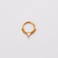 1 Piece Nose Rings & Studs Punk Solid Color 316 Stainless Steel  Copper Plating Inlay Zircon main image 6