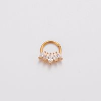1 Piece Nose Rings & Studs Punk Solid Color 316 Stainless Steel  Copper Plating Inlay Zircon main image 9