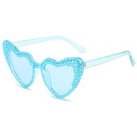 Fashion Heart Shape Ac Special-shaped Mirror Diamond Frameless Women's Sunglasses sku image 11