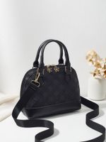 Women's All Seasons Pu Leather Elegant Shoulder Bag Handbag Dome Bag sku image 1