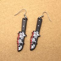 1 Pair Exaggerated Funny Blade Arylic Drop Earrings sku image 2