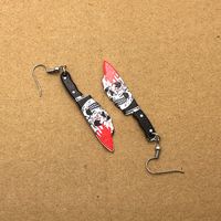 1 Pair Exaggerated Funny Blade Arylic Drop Earrings sku image 8