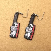 1 Pair Exaggerated Funny Blade Arylic Drop Earrings sku image 5