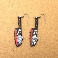 1 Pair Exaggerated Funny Blade Arylic Drop Earrings sku image 6