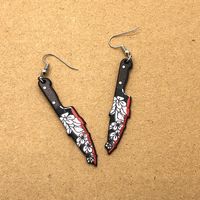 1 Pair Exaggerated Funny Blade Arylic Drop Earrings sku image 7