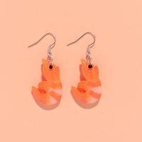 1 Pair Cute Funny Simple Style Shrimp Resin Drop Earrings main image 1