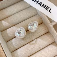 1 Pair Classic Style Heart Shape Plating Inlay Imitation Pearl Artificial Gemstones Ear Studs main image 3