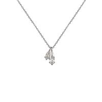 Simple Style Water Droplets Sterling Silver Inlay Zircon Pendant Necklace main image 2