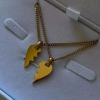 Simple Style Heart Shape Titanium Steel Plating Pendant Necklace main image 2