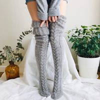 Women's Casual Solid Color Mohair Over The Knee Socks A Pair sku image 4