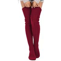 Women's Casual Solid Color Mohair Over The Knee Socks A Pair sku image 7