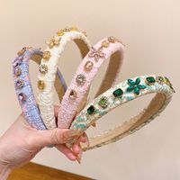 Elegant Lady Flower Lace Diamond Hair Band main image 1