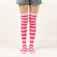 Women's Japanese Style Stripe Polyester Cotton Over The Knee Socks A Pair sku image 44