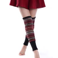 Women's Vintage Style Bohemian Geometric Wool Polyacrylonitrile Fiber Jacquard Over The Knee Socks A Pair sku image 3