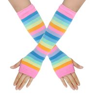 Women's Classic Style Rainbow Gloves 1 Pair sku image 3