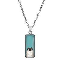 Simple Style Cat Alloy Patchwork Glass Women's Pendant Necklace main image 5