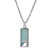 Einfacher Stil Katze Legierung Patchwork Glas Frau Halskette Mit Anhänger sku image 8