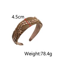 Retro Round Cloth Inlay Rhinestones Hair Band main image 3