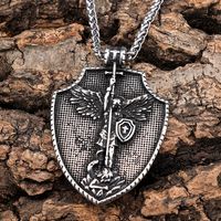 Retro Angel 304 Stainless Steel Polishing Women's Necklace Pendant sku image 1