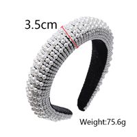 Simple Style Solid Color Cloth Inlay Pearl Hair Band main image 3