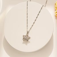 Simple Style Hexagram Stainless Steel Inlay 18k Gold Plated Pendant Necklace main image 3