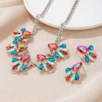 Wholesale Jewelry Ethnic Style Water Droplets Alloy Glass Glass Drill Inlay Jewelry Set main image 2