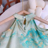 Simple Style Gradient Color Printing Tassel Cotton Girls Clothing Sets main image 2