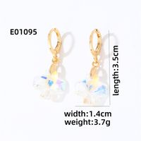1 Pair Casual Streetwear Geometric Heart Shape Flower Plating 304 Stainless Steel Copper Zircon K Gold Plated Drop Earrings sku image 25