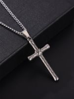 Punk Streetwear Cross Stainless Steel Pendant Necklace main image 8