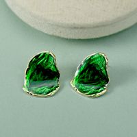 1 Pair Simple Style Solid Color Enamel Alloy Ear Studs main image 6