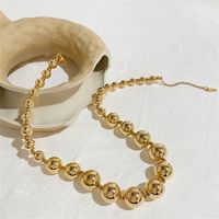 304 Stainless Steel Gold Plated Silver Plated Exaggerated Cool Style Plating Ball Necklace main image 2