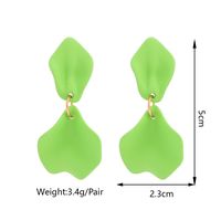 1 Pair Elegant Streetwear Petal Spray Paint Resin Zinc Alloy Drop Earrings main image 2