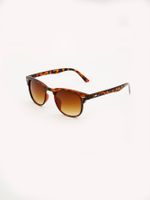 Simple Style Solid Color Leopard Pc Round Frame Full Frame Glasses main image 3