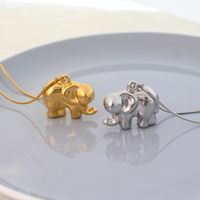 304 Stainless Steel 18K Gold Plated Casual Streetwear Elephant Pendant Necklace main image 1