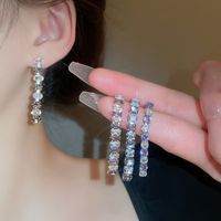 Wholesale Jewelry Ig Style Elegant Square Tassel Alloy Zircon Inlay Bracelets Earrings Necklace main image 1
