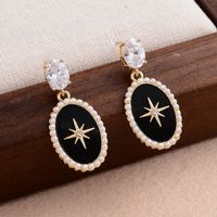 1 Pair Elegant Lady Romantic Geometric Plating Inlay Alloy Pearl Zircon 14k Gold Plated Drop Earrings main image 3