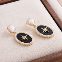 1 Pair Elegant Lady Romantic Geometric Plating Inlay Alloy Pearl Zircon 14k Gold Plated Drop Earrings main image 2