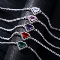 Wholesale Casual Vintage Style Simple Style Heart Shape Copper Inlay Rhodium Plated Zircon Pendant Necklace main image 5