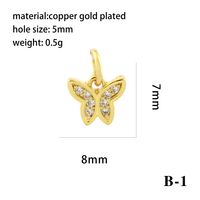 Elegant Simple Style Bee Dragonfly Butterfly Copper Plating Inlay Zircon 18k Gold Plated Charms main image 6