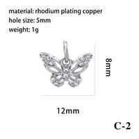 Elegant Simple Style Bee Dragonfly Butterfly Copper Plating Inlay Zircon 18k Gold Plated Charms main image 4