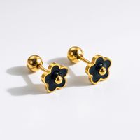 1 Pair Commute Rabbit Heart Shape Crown 304 Stainless Steel 18K Gold Plated Ear Studs main image 11