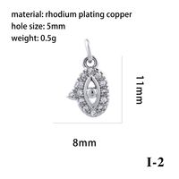 Style Vintage Style Simple L'oeil Du Diable Main De Fatima Forme De Cœur Le Cuivre Placage Incruster Zircon Plaqué Or 18k Charmes sku image 14