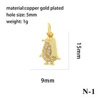Vintage Style Simple Style Devil's Eye Hand Of Fatima Heart Shape Copper Plating Inlay Zircon 18k Gold Plated Charms sku image 21