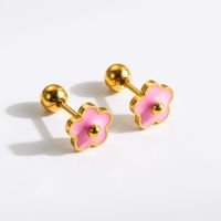 1 Pair Commute Rabbit Heart Shape Crown 304 Stainless Steel 18K Gold Plated Ear Studs sku image 18