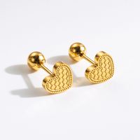 1 Pair Commute Rabbit Heart Shape Crown 304 Stainless Steel 18K Gold Plated Ear Studs sku image 20